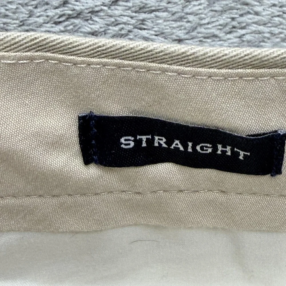 J.CREW Pants Mens Measured 35x30 Beige Chino Straight Flex Cotton Stretch